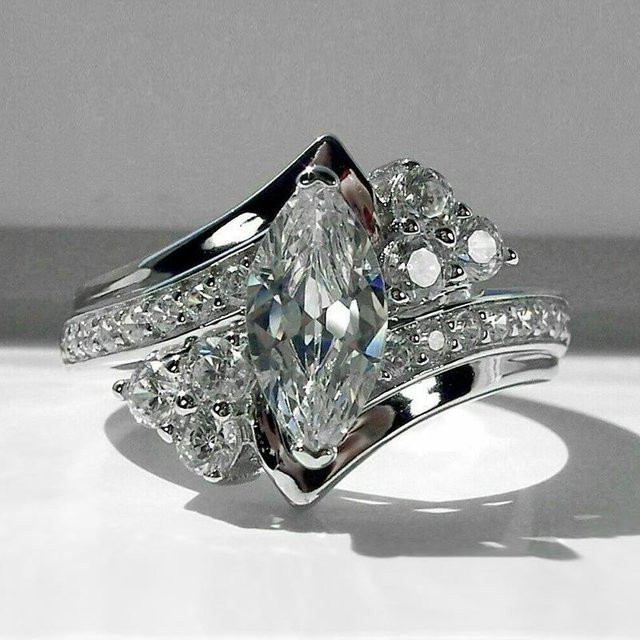 Huitan Ring, Silber, Zirkonia, Damen - Bild 1