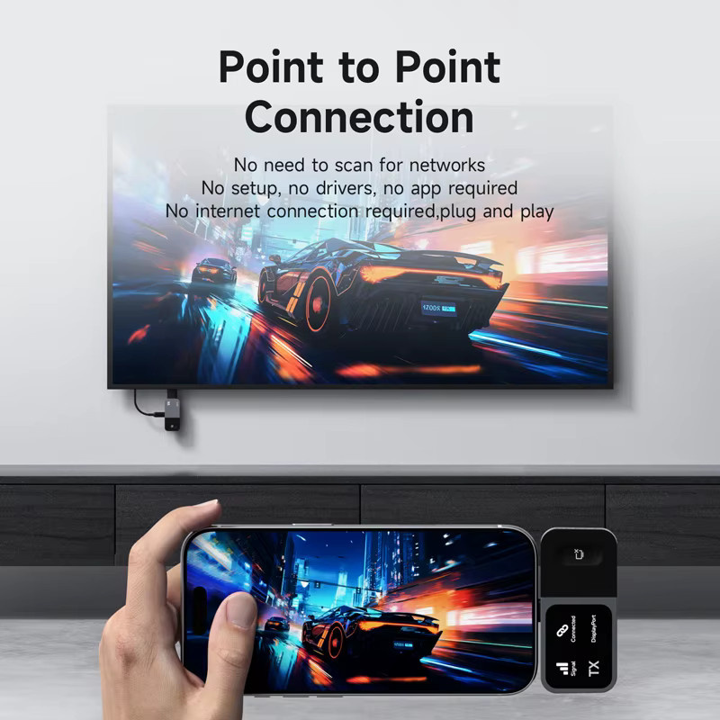 Hagibis Kabelloses USB-C HDMI Video-Extender Set für Handy, Tablet und Laptop zur Bildschirmspiegelung - Bild 3