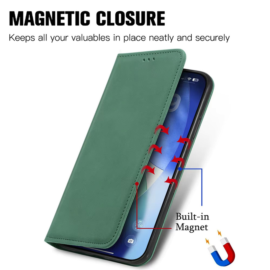 Business Flip-Kartenhalter Brieftasche Handyhülle für iPhone in Schwarz - Bild 2
