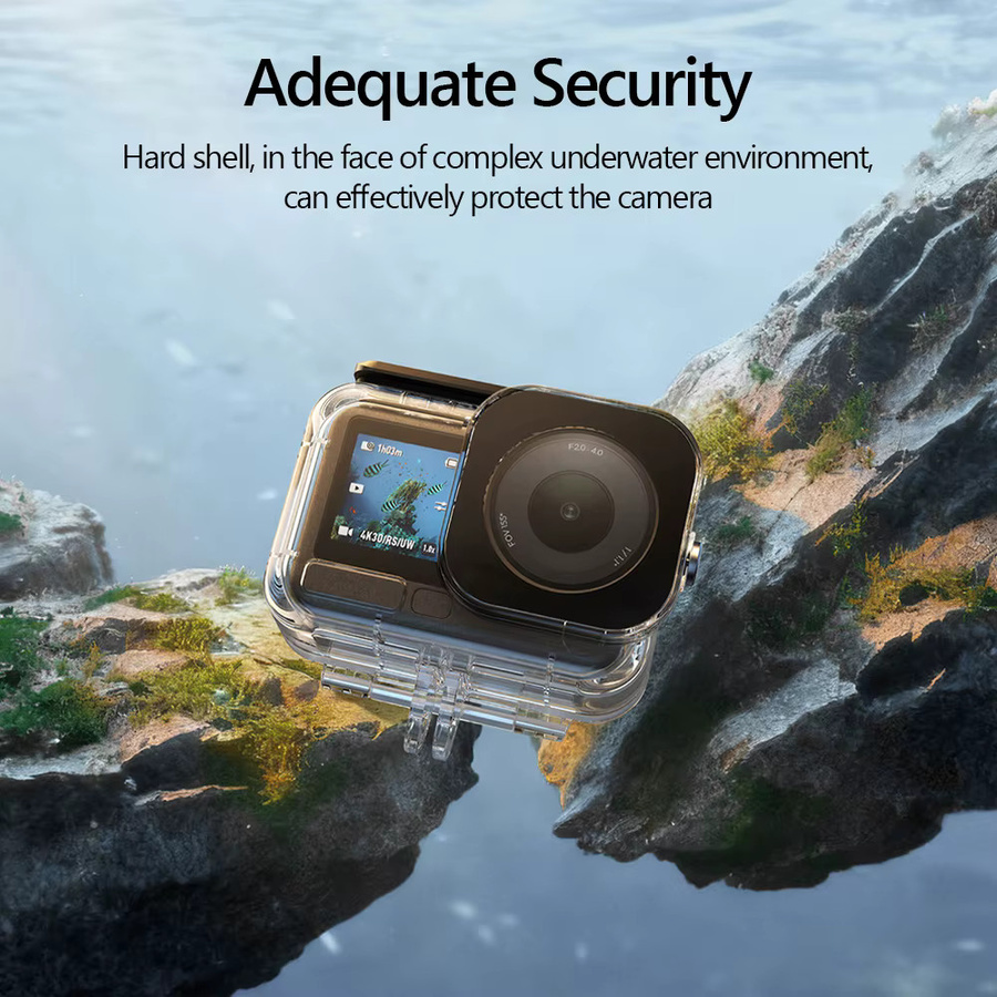 TELESIN Wasserdichtes Unterwasser-Tauchgehäuse für DJI OSMO Action 6, transparentes Anti-Drop Kamera-Schutzgehäuse bis 60 m Tiefe - Bild 4