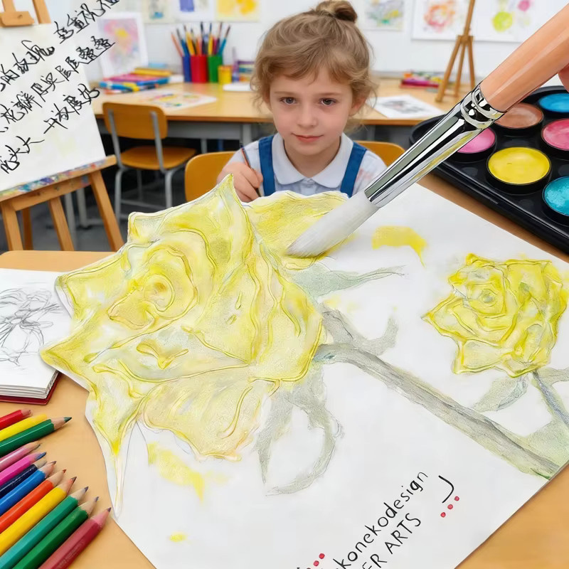 kissbuty Professionelles Aquarellfarben-Set mit 16 Farben in einer praktischen Kunststoffbox, Mehrfarbig - Bild 6