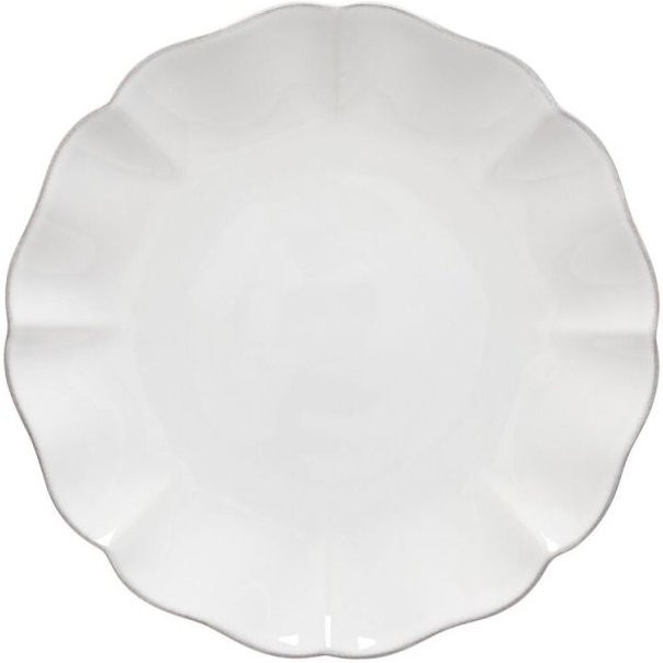 Costa Nova Salat- und Dessertteller aus Steinzeug, Weiß, Rund, 12er Pack, Durchmesser: 22,4 cm, Höhe: 2,5 cm - Bild 1