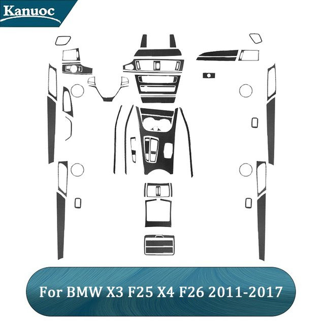 Dekorative Carbon Faser Aufkleber für BMW X3 F25 und X4 F26 in Schwarz - Bild 1