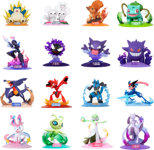 FUNISM Pokémon Actionfiguren, Pikachu Mewtwo Gengar Sylveon Lucario, Set - Bild 1