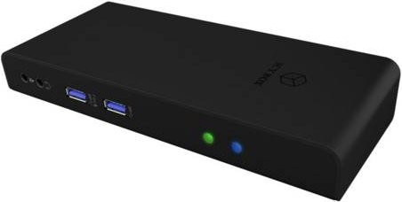 ICY BOX IB-DK2251AC Dockingstation in Schwarz mit USB-C, USB 3.0, 2 x HDMI und 1GbE Ethernet/LAN - Bild 3