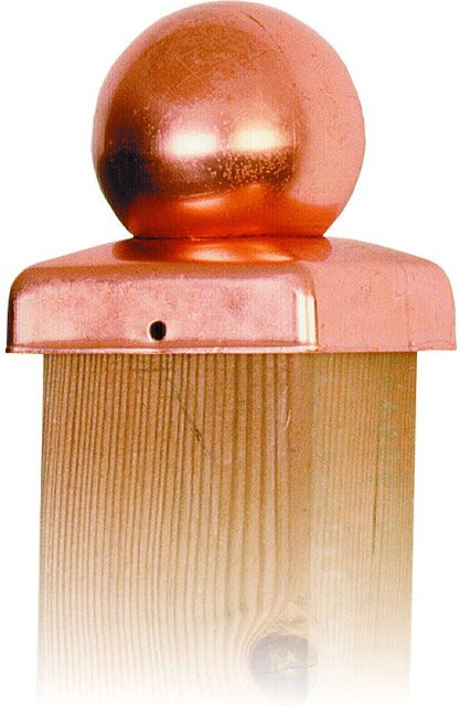 Pfostenkappe Kugel in Kupfer mit einem Durchmesser von 71 mm - Bild 1