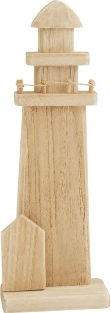 VBS Leuchtturm Seaside in Beige aus Holz für maritime Dekorationen - Bild 1