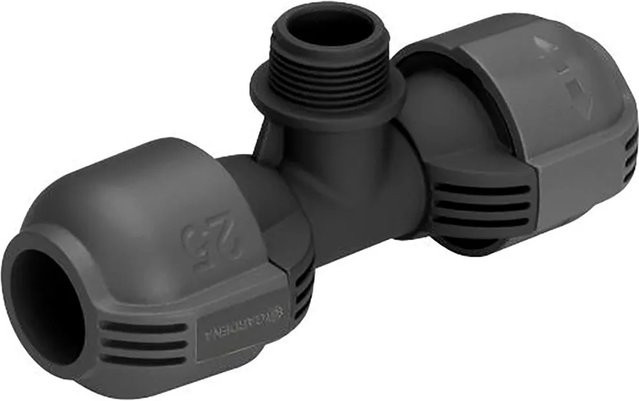 Gardena Sprinklersystem T-Stück mit Quick & Easy-Schnellverbindungstechnik und 3/4 Zoll Außengewinde - Bild 1