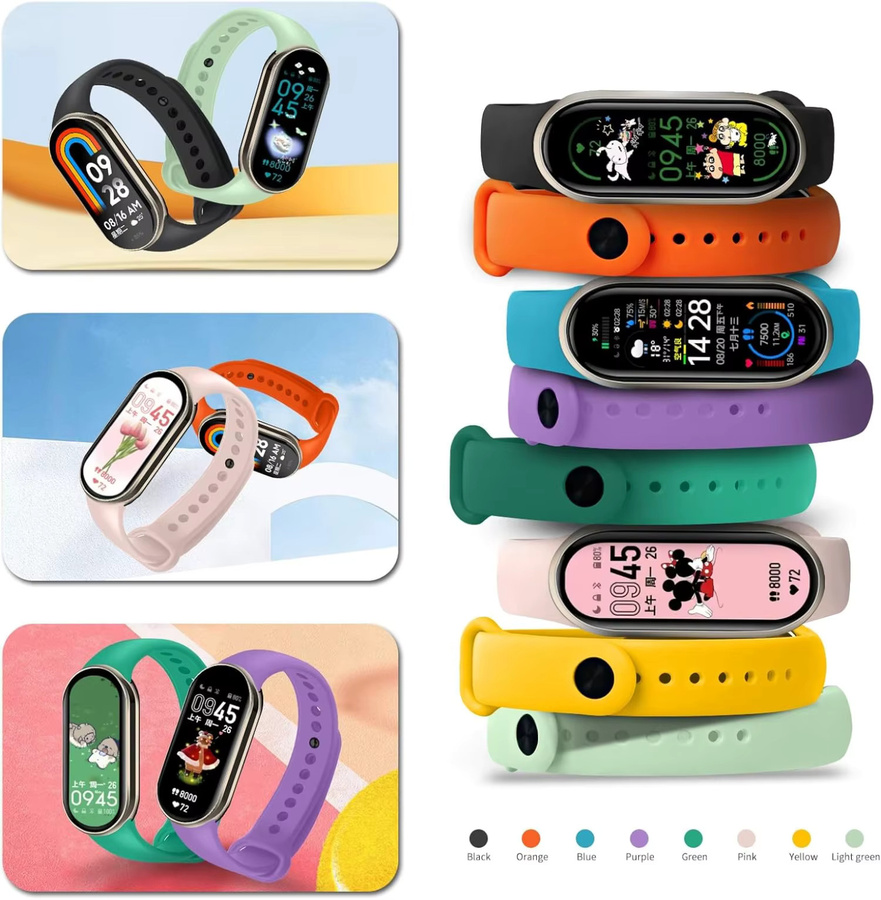 Wasserdichtes Silikonarmband für Xiaomi Mi Band 9 und Mi Band 8 in Rot, Unisex Sportband - Bild 2