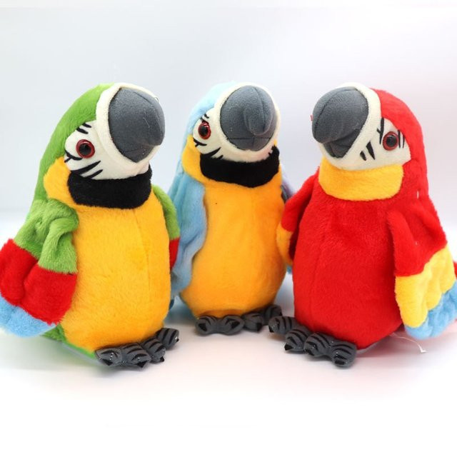Andralyn Sprechender Ara-Papagei, Stofftier-Plüschtier, elektronische Aufzeichnung, animierter Vogel - Bild 1