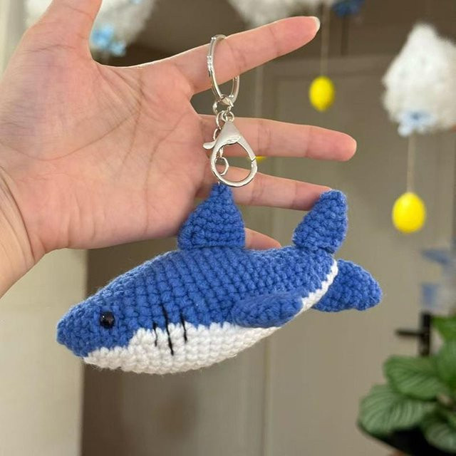 Schlüsselanhänger Haifisch, grau, Unisex - Bild 1