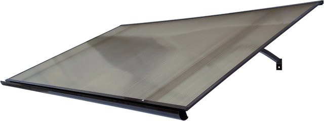 STARKEDACH Aluminiumrahmen Vordach Straight T-160 in RAL 8017 mit Polycarbonatbeschichtung - Bild 1