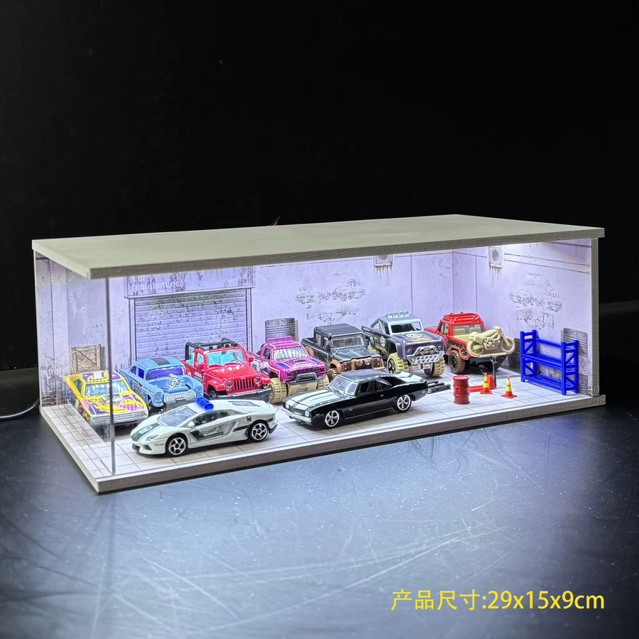 MAK Auto-Parkplatz-Lagerbox Garagenszenen-Modell, mit Beleuchtung, 1/64 - Bild 2