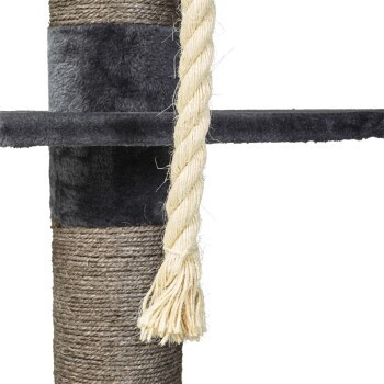 AniOne XXL Kratzbaum Candy grau mit Höhle und Sisal-Elementen, H x B x T: 115 x 60 x 60 cm - Bild 3