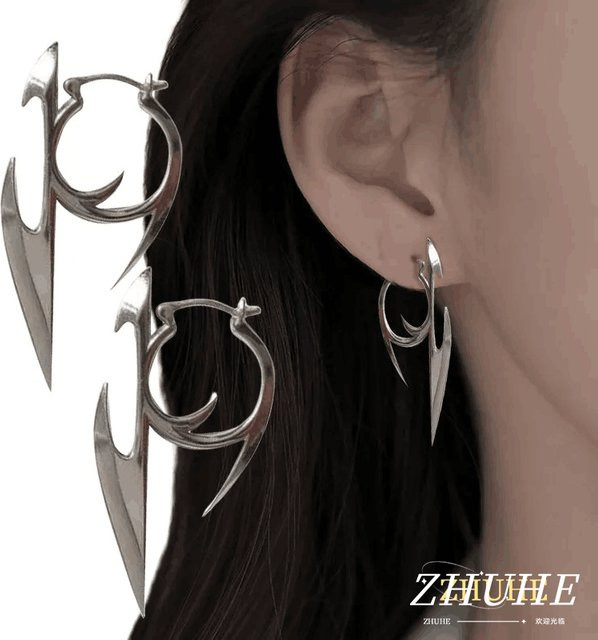 ZHUHE Ohrringe, Silber, Unisex - Bild 1