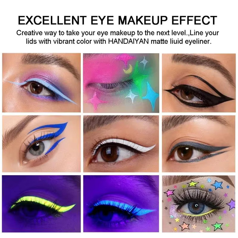 Handaiyan Neon UV Glow Eyeliner Stift, Matt, Unisex - Bild 2