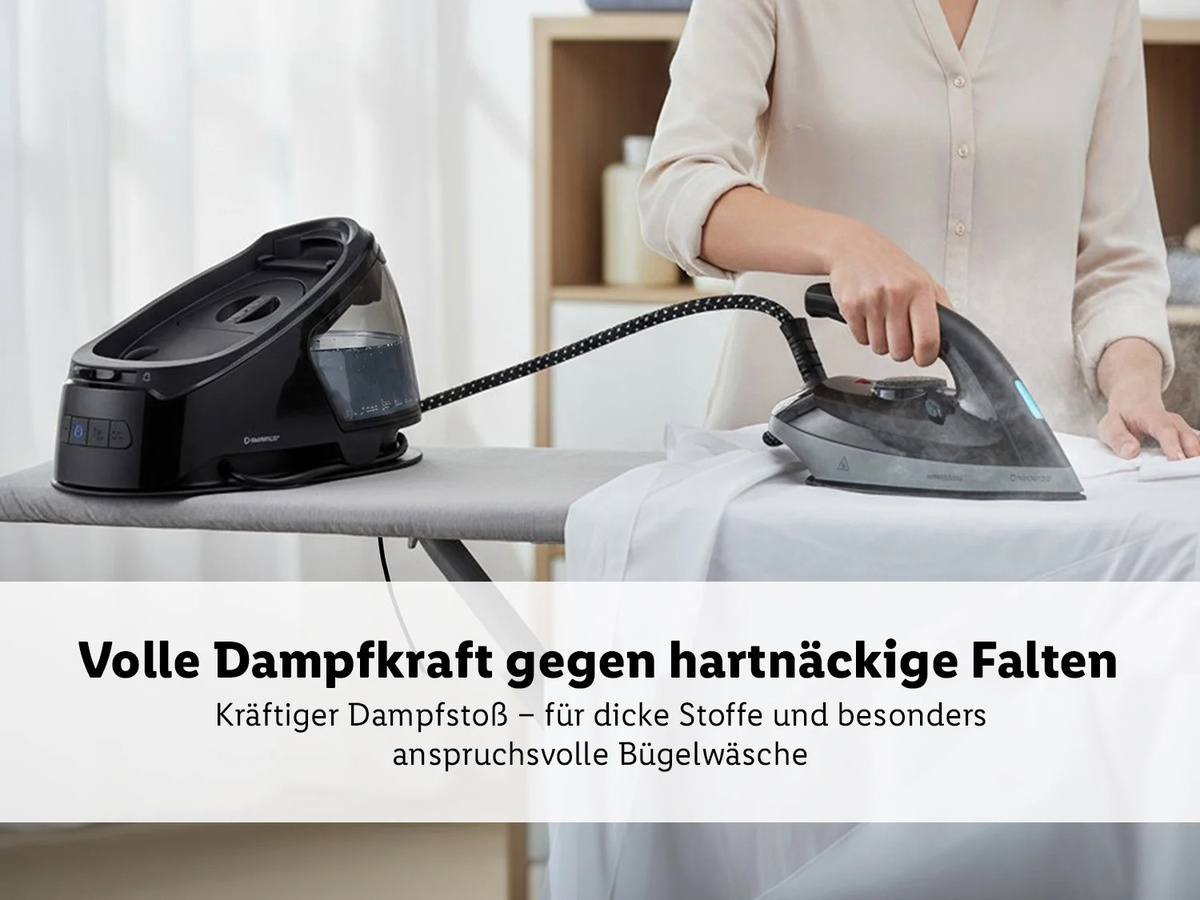 SILVERCREST Dampfbügelstation SDSB 2400 B1 in Schwarz mit Anti-Calc-Funktion - Bild 3