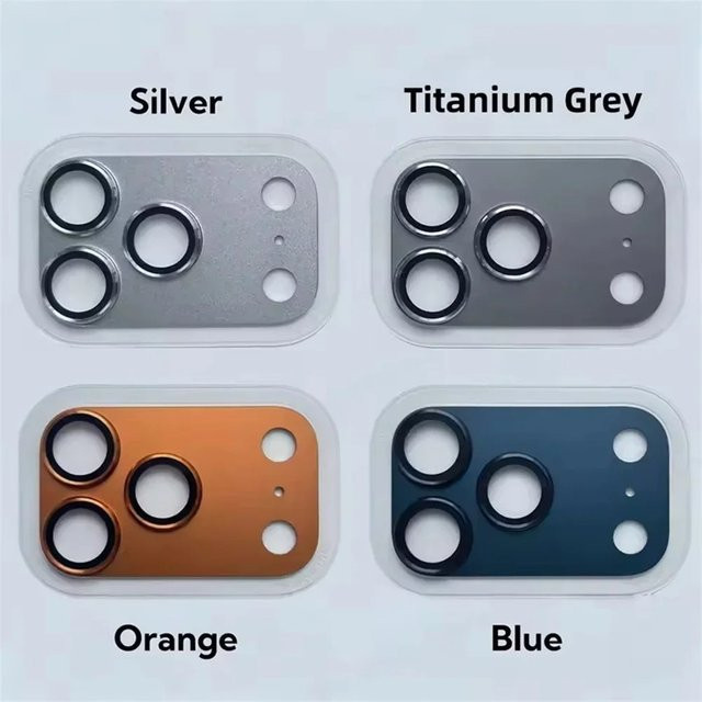 Armor Kameraobjektivschutz für iPhone 17 Pro Max und iPhone 17 Pro – Metallring-Schutzhülle mit gehärtetem Glas in Silber - Bild 1