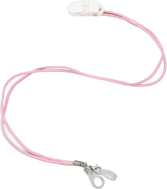 GoolRC 2-Pin Kopfhörerkabel Lanyard mit Sicherheitsclip zur Verlustvermeidung in Weiß und Pink - Bild 1