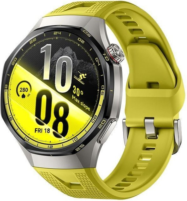 Huawei WATCH GT 7 Pro Smartwatch mit Titanlegierung-Gehäuse und gelbem Fluorelastomer-Armband, 46 mm - Bild 1