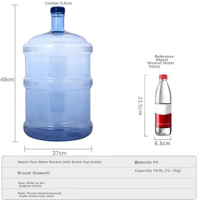 Casa Mart Wasserspender-Eimer in Blau mit 18,9 l Volumen für Trinkmaschinen und den Außenbereich - Bild 1
