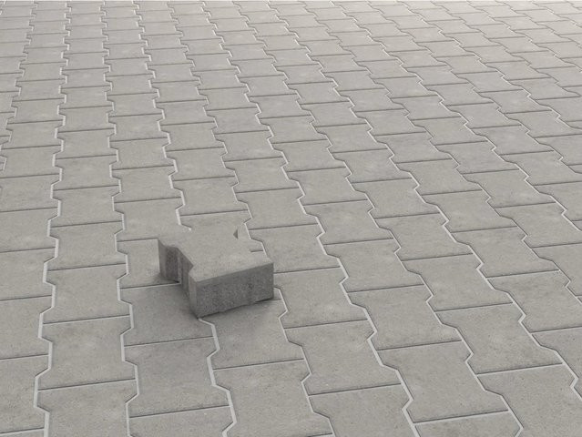 Verbundpflaster Beton Doppel-T Normalstein in Grau für Terrasse und Garten - Bild 1