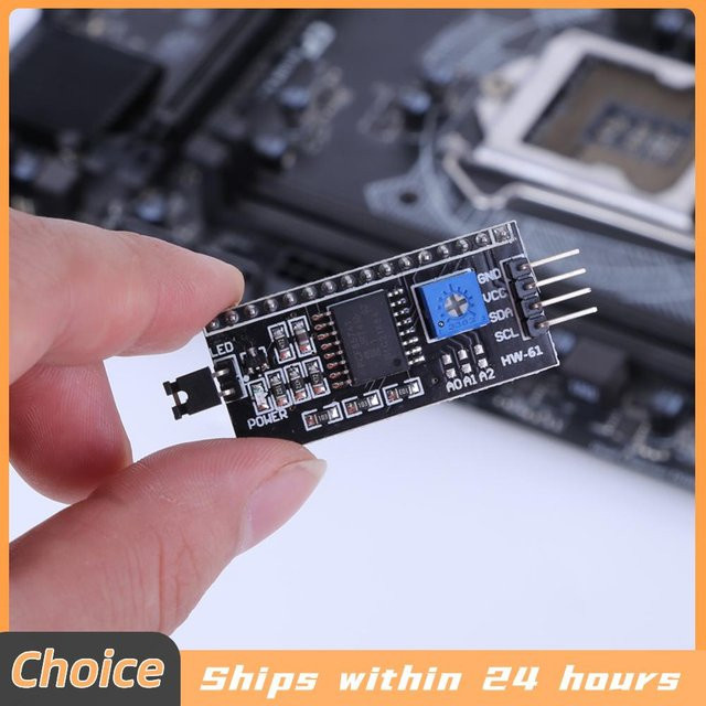 ALLOET PCF8574 I2C LCD-Adapter Konverter Modul für LCD1602 und LCD2004, 5V serielle Schnittstelle für Arduino und Roboter-Teile - Bild 1