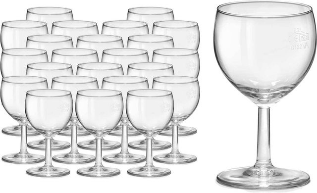 Van Well Weingläser Ballon Profi, transparent, 24er Set, 0,2 l pro Glas - Bild 1