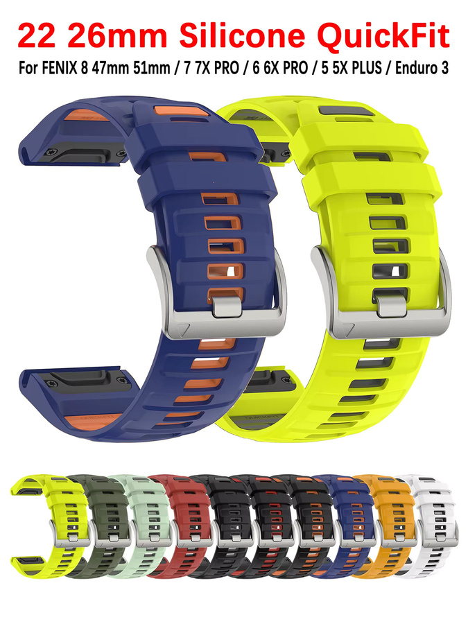 LENNIK Uhrenarmband Silikon, QuickFit, 26mm, 22mm, Unisex - Bild 5
