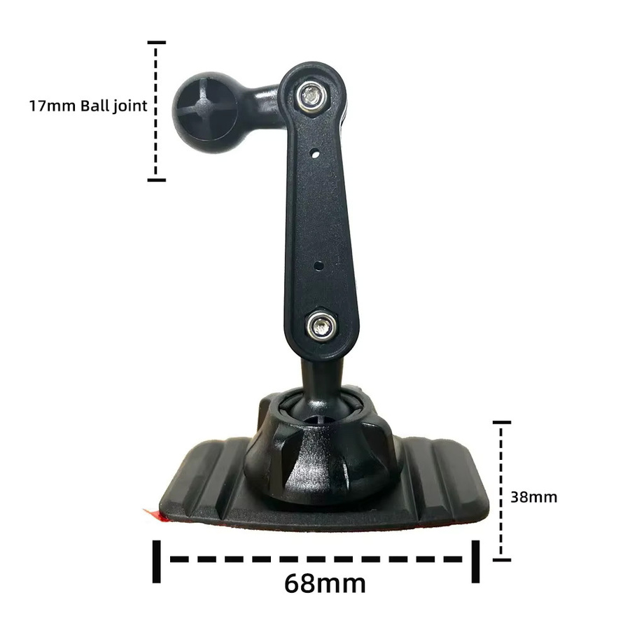TEEQ Universelle 17mm Kugelkopf Armaturenbrett Halterung in Schwarz mit 360 Grad Drehung für GPS und Smartphone - Bild 4