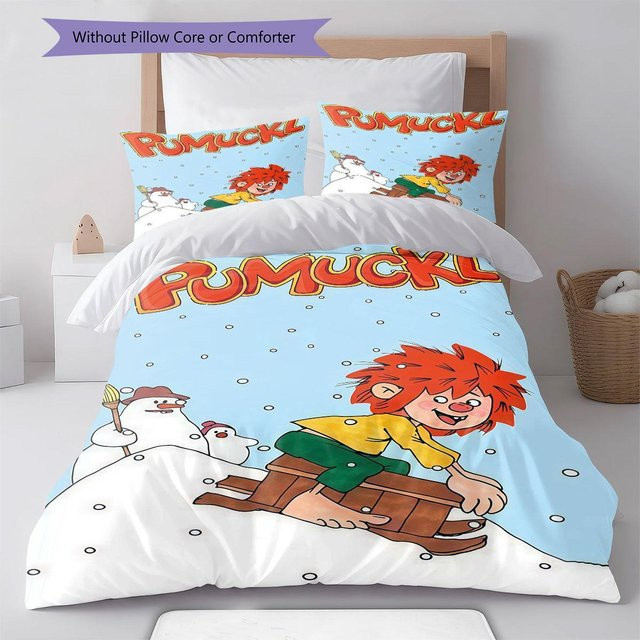 Pumuckl Bettwäsche Set von CCesHome in Blau mit 1 Bettbezug und 2 Kissenbezügen, B/T/H: 140 x 200 cm - Bild 1