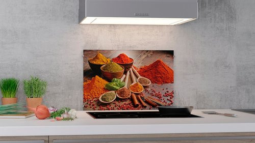 NOVADOORS Glasboard Oriental Spice in mehrfarbigem Abstract-Design aus Glas - Bild 1