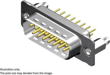 Molex 1731090150 D-SUB Stecker in Silber und Gold - Bild 1