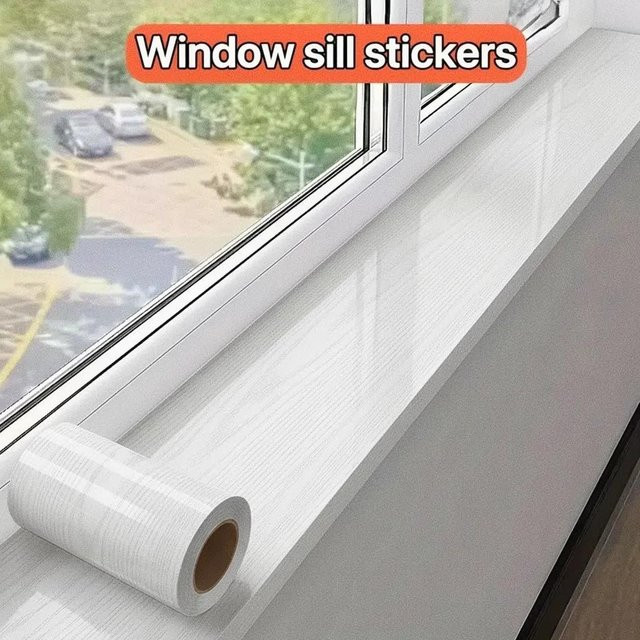 TrendVibeCN Wasserdichter Renovierungsaufkleber für Fensterbank und Türrahmen in Weiß, Breite: 30 cm, Länge: 3 m - Bild 1