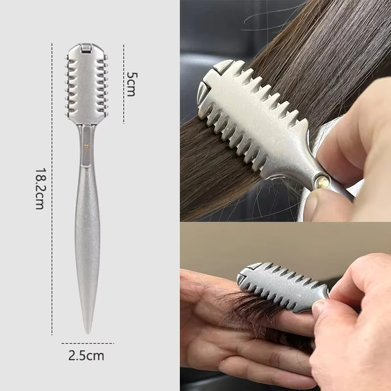Haarrasierer mit Edelstahl-Kanten und Gummigriff, Unisex - Bild 3
