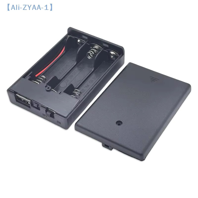 ZYAA Batteriekasten für 3 AA Batterien mit 4,5 V und Schalter, erhältlich mit Leitung oder USB-C Anschluss in Schwarz oder Weiß - Bild 2