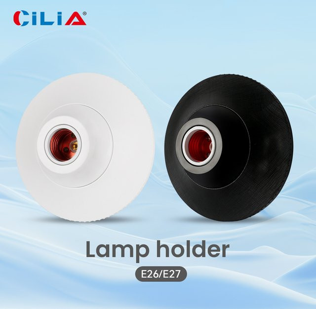 CILIA Lampenfassung E27 rund in Weiß für 220V - Bild 1