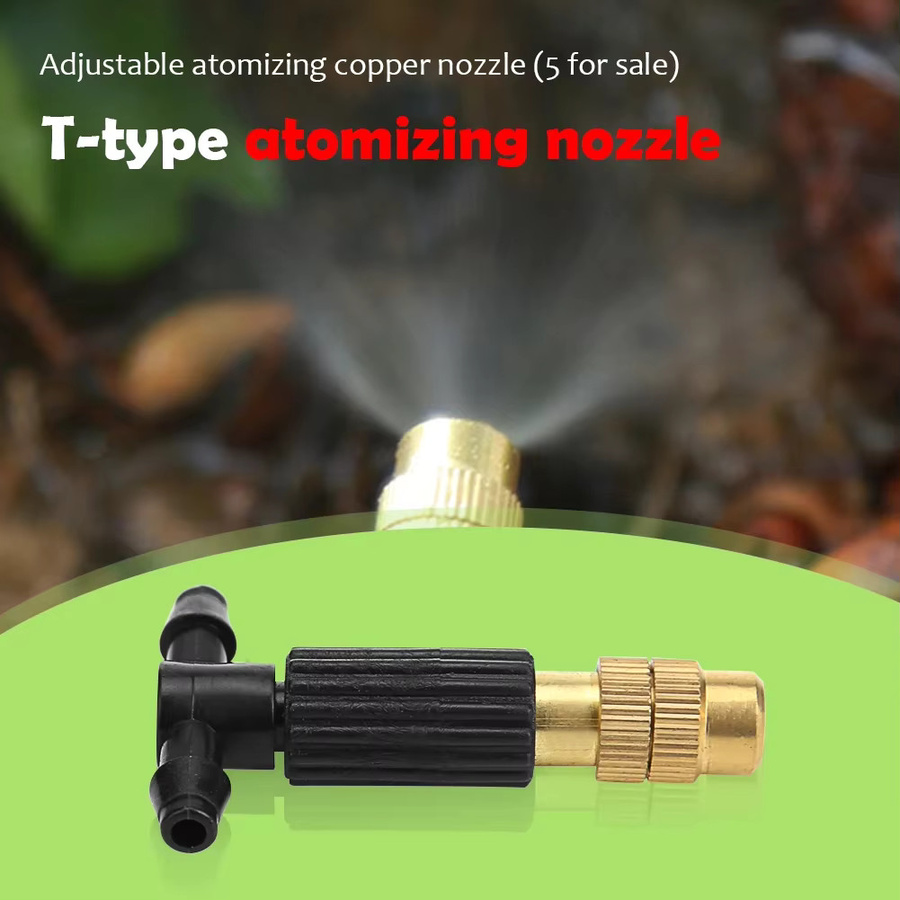 Messing-Zerstäuberdüsen für Outdoor-Nebelkühlsysteme und Gartenbewässerung mit 4/7mm Schlauch in Schwarz - Bild 3