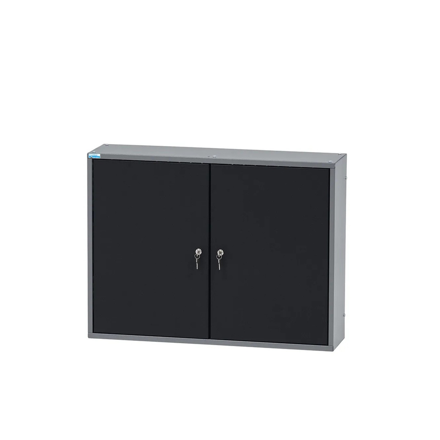 Küpper Hängeschrank 2-Türig mit 4 Fachböden Schwarz-Hellgrau B: 60 cm, H: 80 cm, T: 20 cm - Bild 2