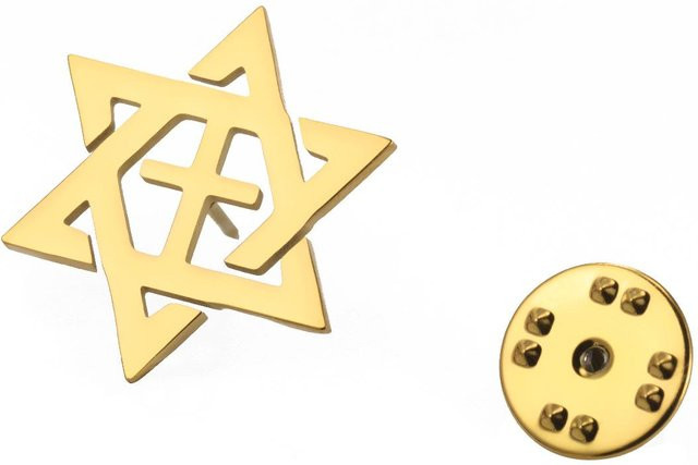 LIKGREAT Brosche Edelstahl, Gold, Unisex - Bild 1