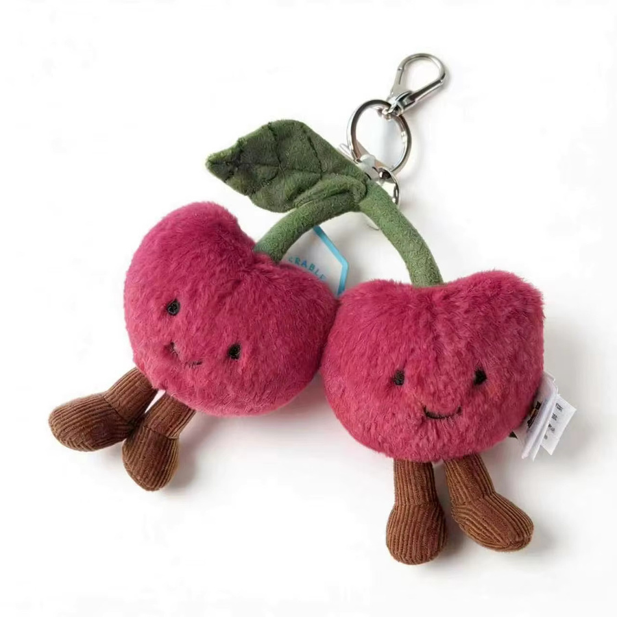 Jellycat Schlüsselanhänger, Marshmallow, Teebeutel, Kirsche, Erdnuss, Dackel, Drache, Auberginenklee, Fußball, Pinguin, Tennis, Barca-Bär - Bild 2