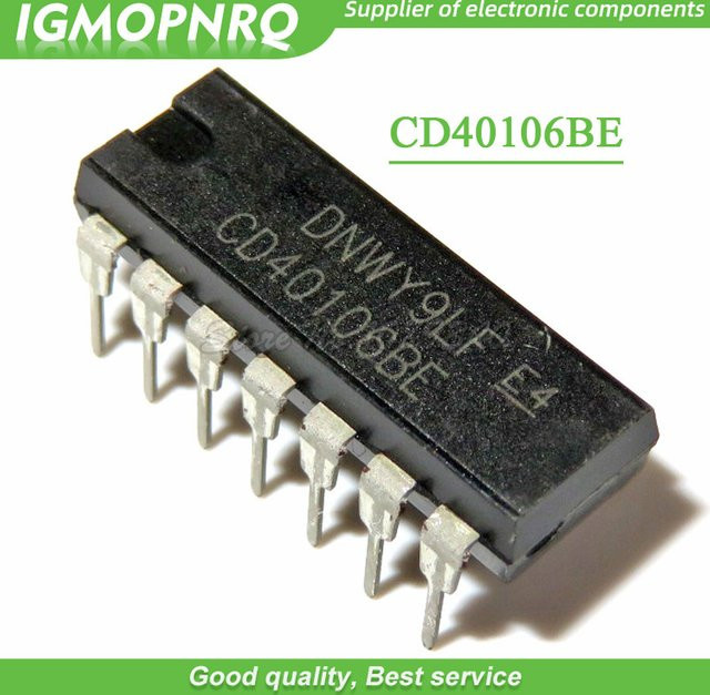 10er Set CD40106BE DIP14 integrierte Schaltkreise in Schwarz - Bild 1