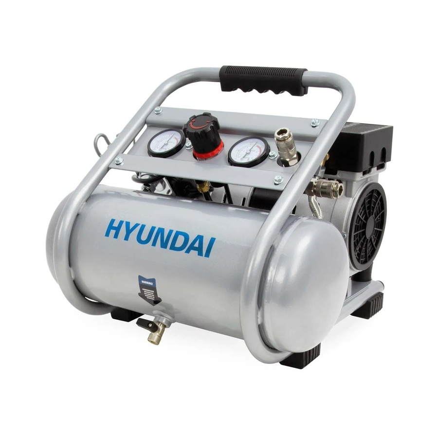 HYUNDAI Silent Kompressor SAC75008 Ölfrei in Grau und Silber mit 750 W und 9 bar - Bild 2