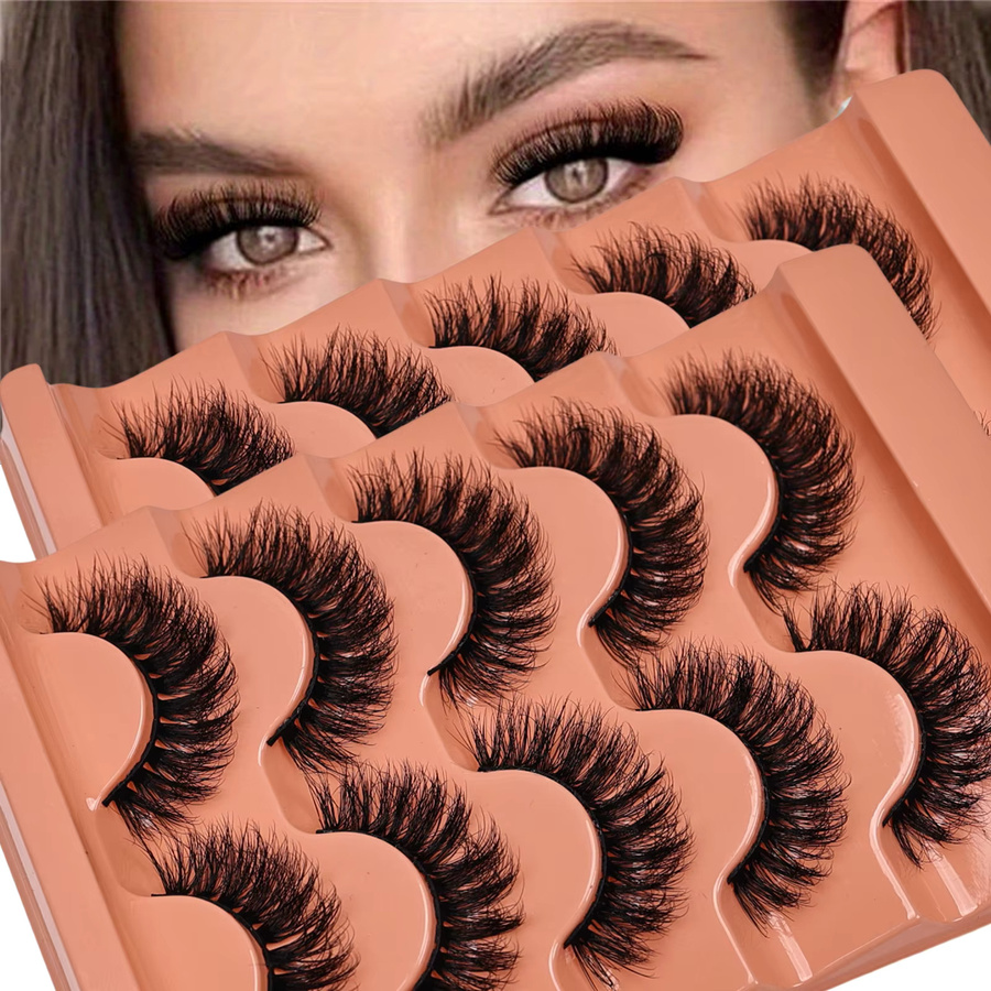 JIEFUXIN Falsche Wimpern, 10 Paar, Black, Unisex - Bild 2