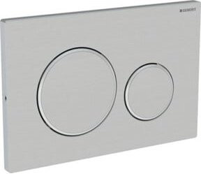 Geberit Betätigungsplatte Sigma 20 mit Dual-Flush-Funktion in Grau und Silber mit Chrom-Finish, verschraubbar - Bild 1