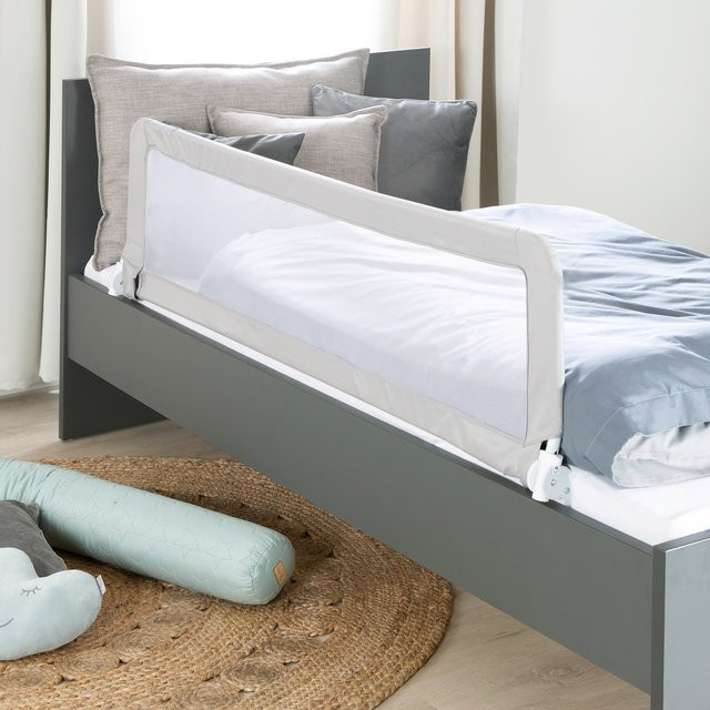 Roba Bettschutzgitter Klipp-Klapp Rausfallschutz für Babys und Kinder, grau, Höhe: 50 cm, Breite: 135 cm - Bild 1