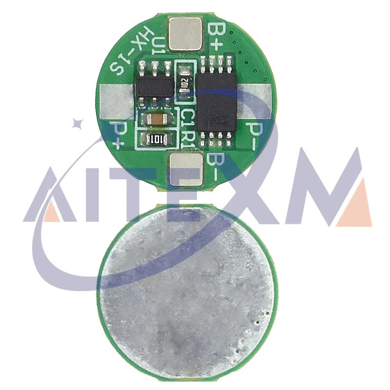 BMS Batterie Schutz Modul für 1S 18650 Li-Ion Akkus, 3,7 V 2,5 A, mit Überlade- und Überentladeschutz, Farbe: Grün - Bild 2