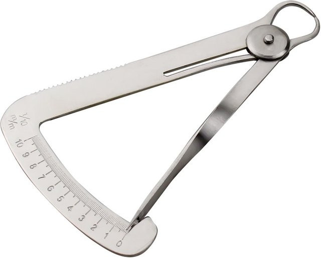 Ninth World Dental Messschieber aus Metall für das Dentallabor, Grad Gauge 0-10 mm, Silber - Bild 1