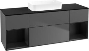 V&B Waschtischunterschrank Finion in Anthrazit lackiert, B/T/H: 160 x 60,3 x 50,1 cm - Bild 1