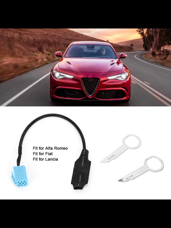 Bluetooth Musik Adapter für Giulietta und Brera, Audio Modul für Radio Stereo, Schwarz - Bild 4